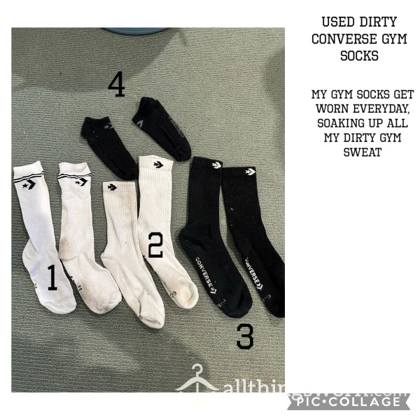 Dirty Converse Gym Socks