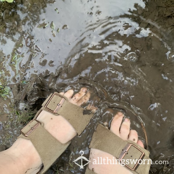 Dirty Dirty Well Worn Muddy Hippy Birkenstocks