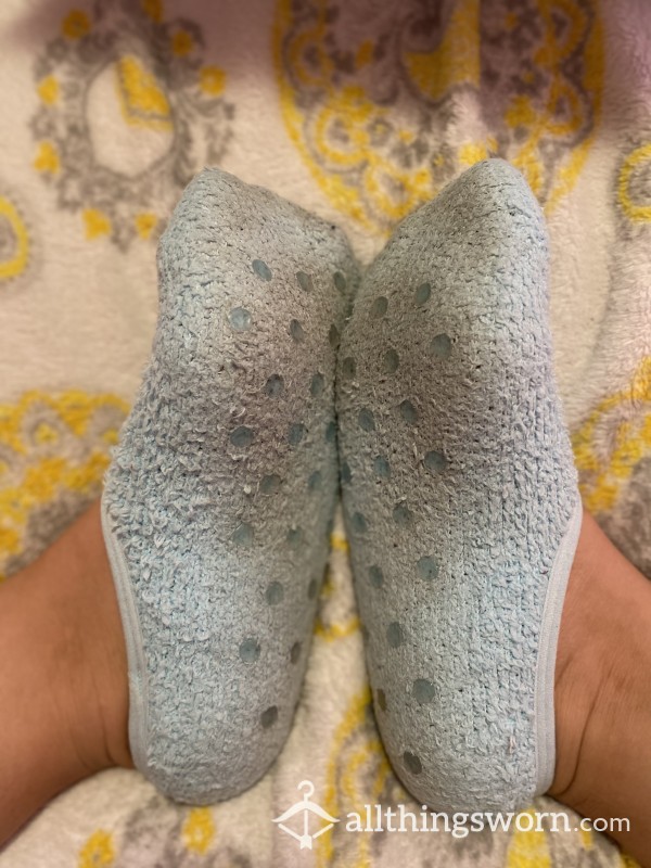 Dirty Fuzzy Baby Blue Socks