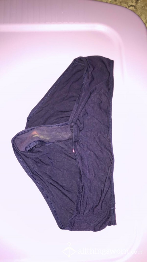 SOLD-Dirty Girl Navy Blue Cozy Panties