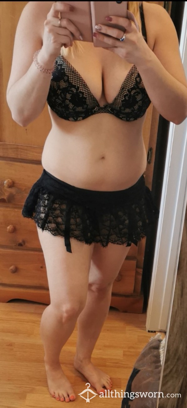 Dirty Lace Skirt With Built In Thong