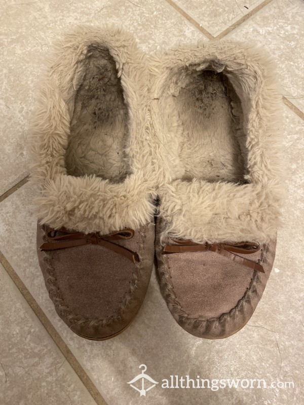 Dirty Little Fuzzy Moccasins