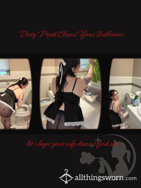 Dirty Maid Teases You While She Cleans Your Bathroom 🧽