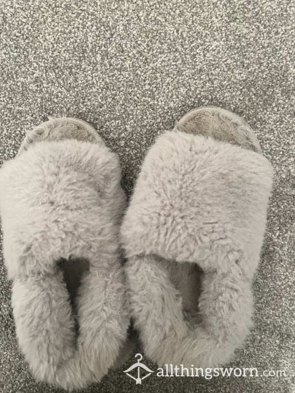Dirty Matted Fluffy Slippers