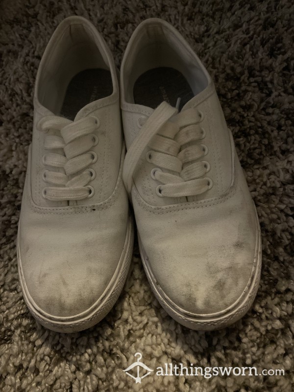 Dirty White Vans Shoes