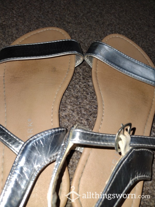 Dirty Silver Sandals