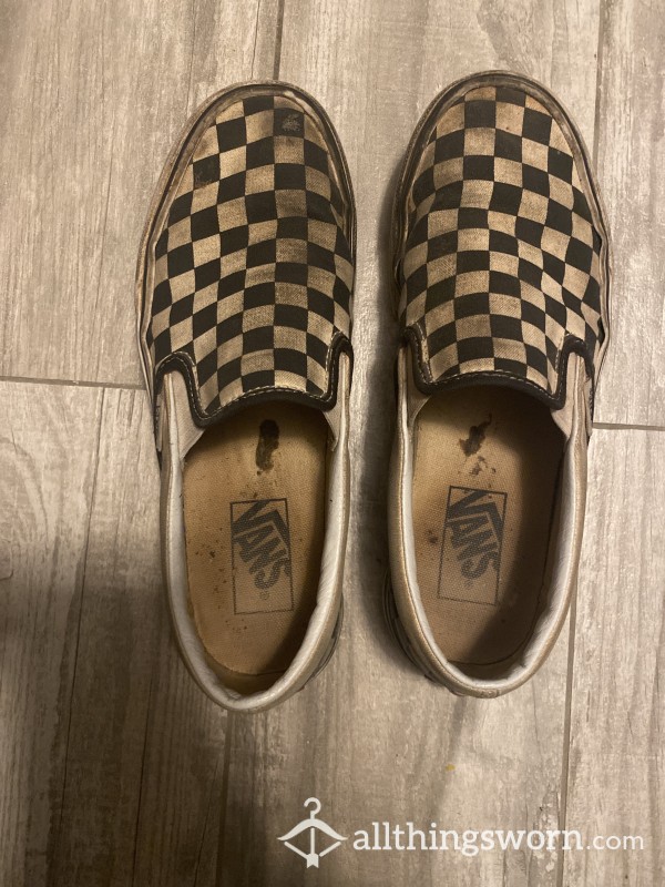 Dirty Smelly Checkered Vans