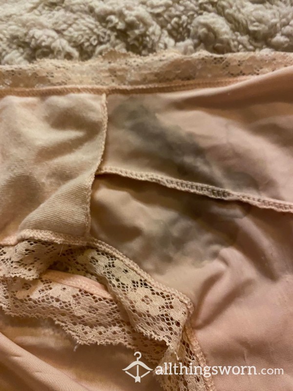 Dirty Stained Worn Off White Panties! Granny Panties For The Win!