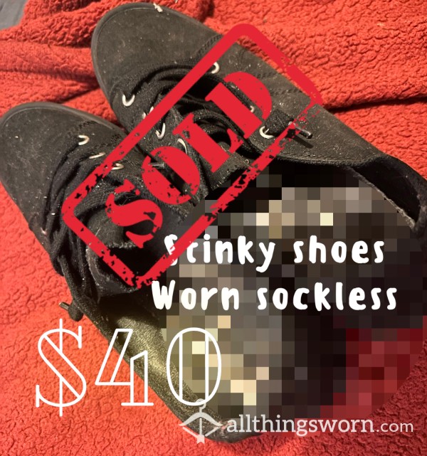 Dirty, Stinky Black Shoes $40