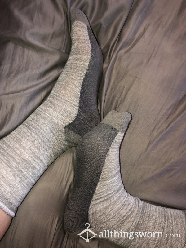 Dirty Smelly Tall Grey Socks Big Feet