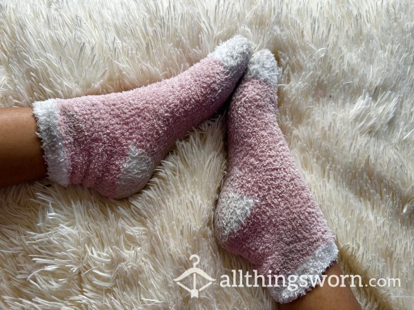 Dirty Used Fuzzy Pink Socks 💞