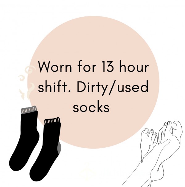 Dirty Used Socks From 13 Hour Shift