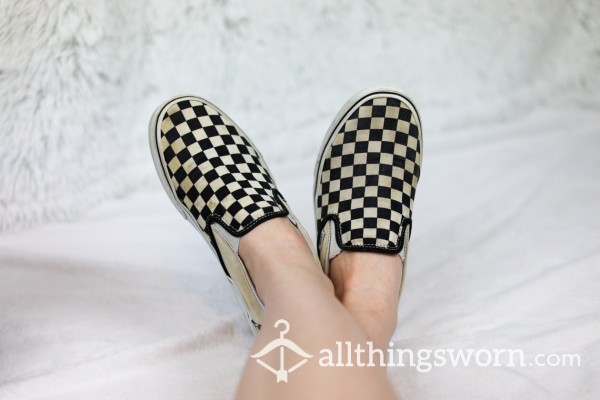 SOLD Dirty Well-Worn Checkered Vans