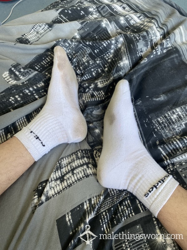 Dirty White Adidas Socks