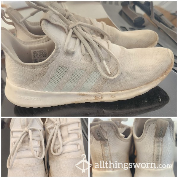 Dirty White Adidas Used For Hiking