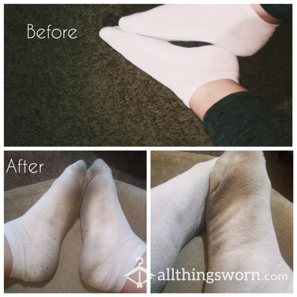 Dirty White Ankle Socks