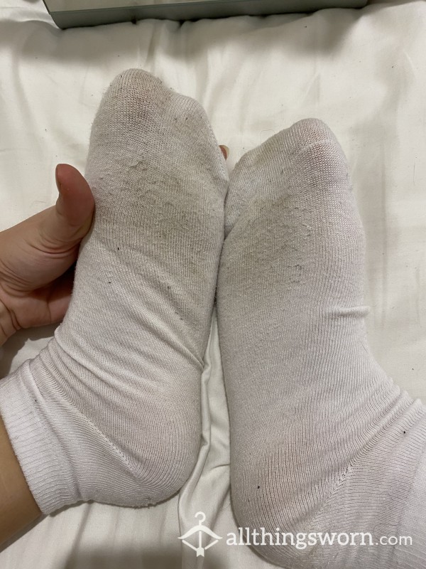 Dirty White Ankle Socks 🤍 24hr Wear