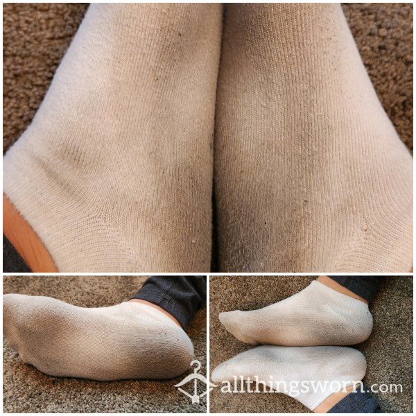 Dirty White Ankle Socks Very Moist And Smelly