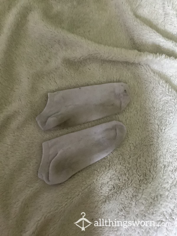Dirty White Ankle Socks Well Loved And As Smelly As You Desire