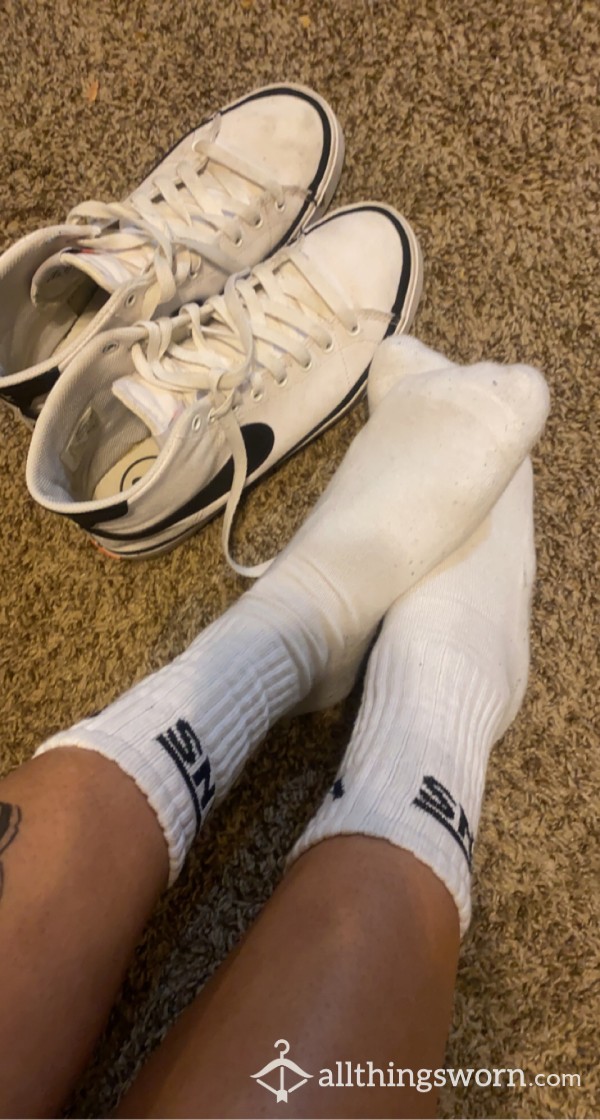 Dirty White Nike Gym Socks