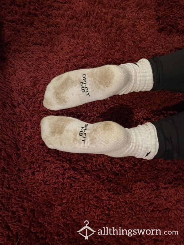 Dirty White Nike Socks!!