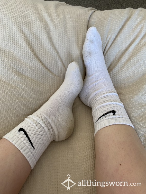 Dirty White Nike Socks