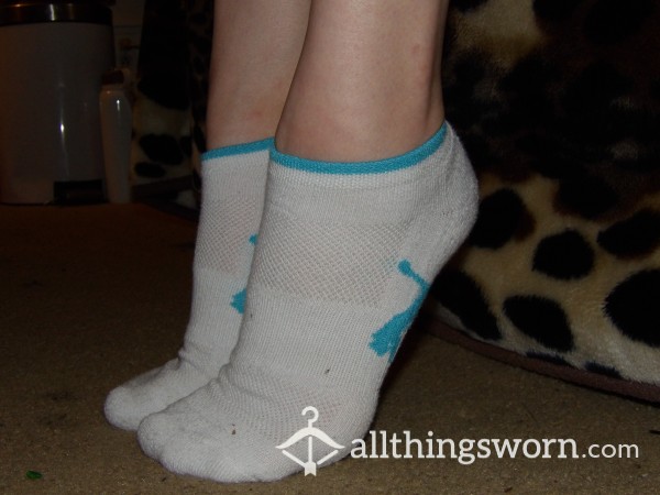 Dirty White Puma Ankle Socks