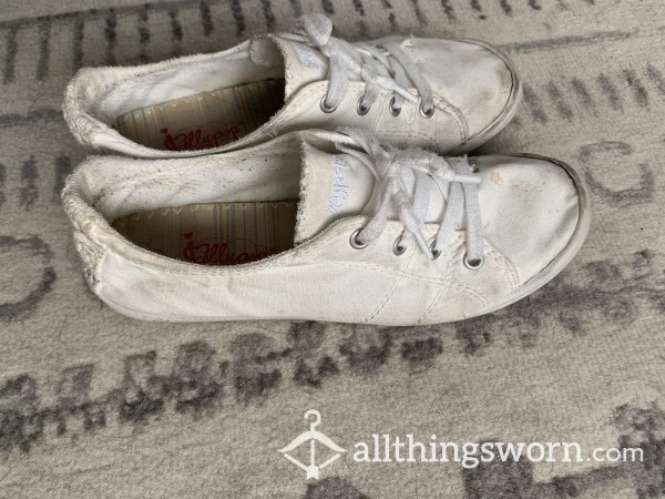 Well-worn Dirty White Sneakers