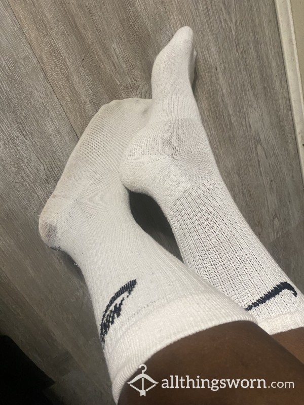 Dirty White Nike Socks