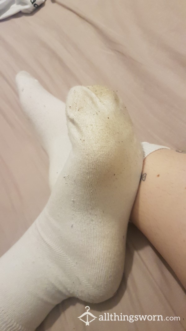 Dirty White Socks Worn All Day