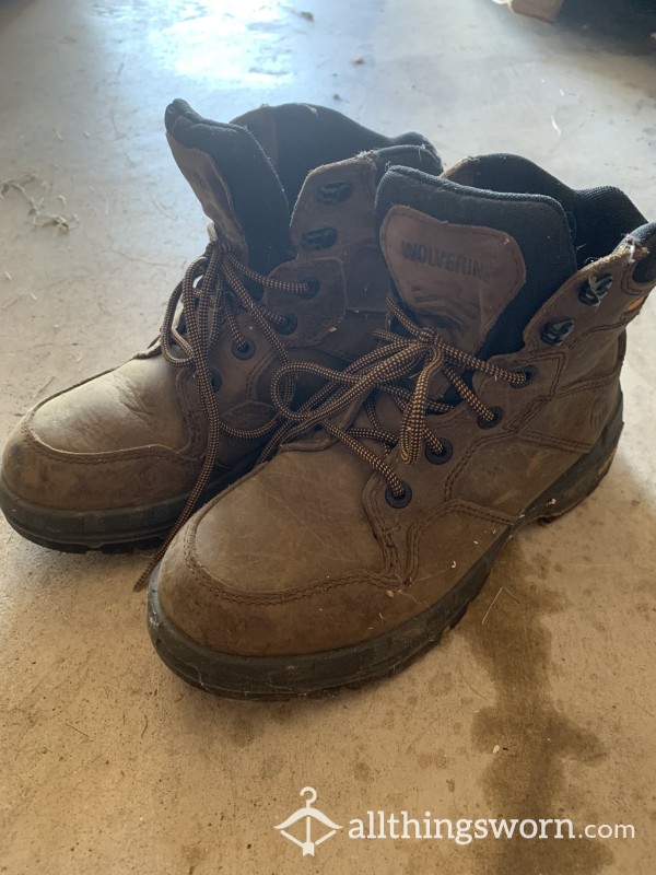 Dirty Worn Hiking Boots