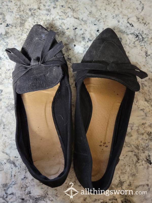 Dirty Worn Black Loafers