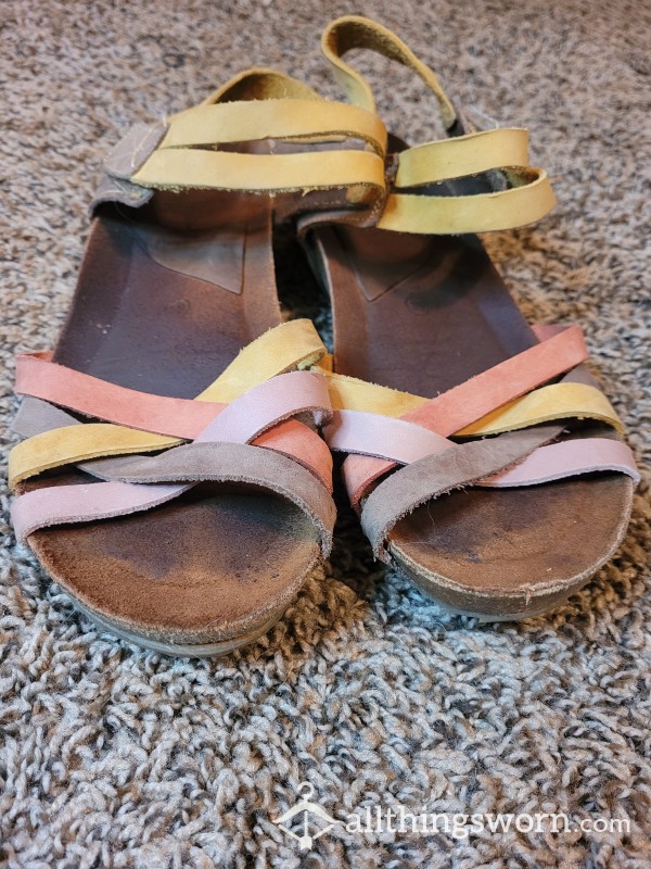 Dirty, Worn Out Sandals.