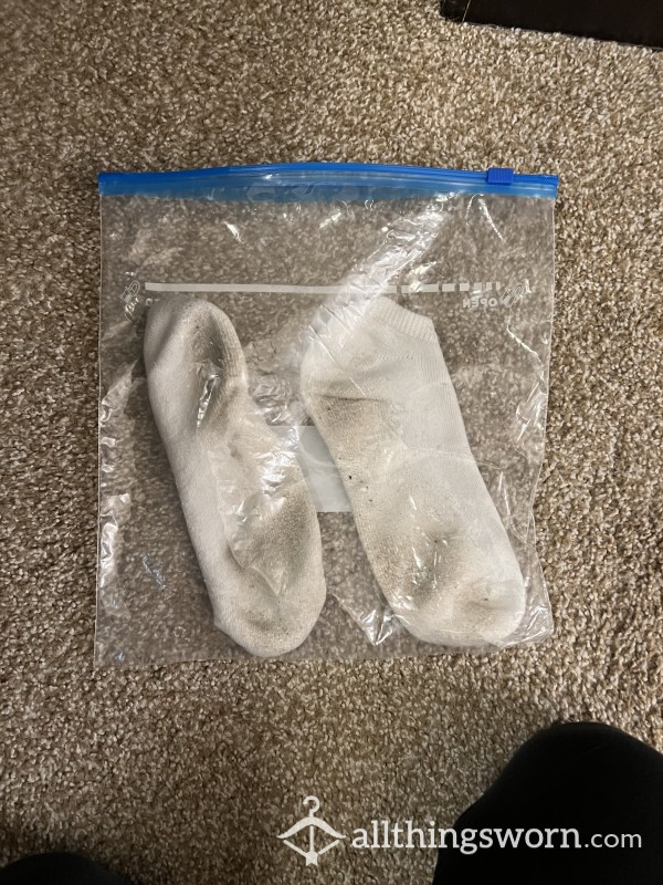 Dirty Worn White Socks