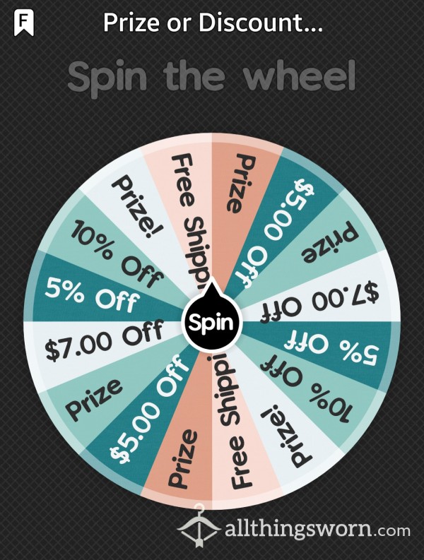 Discount/ Prize Wheel!
