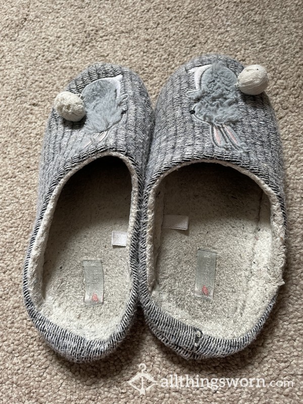 Disgusting Old Bunny Slippers