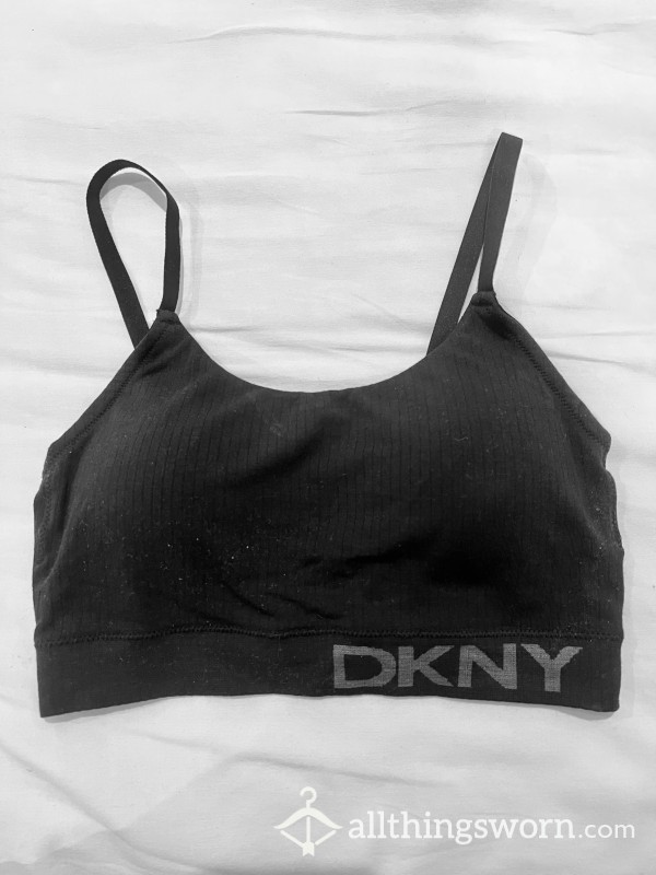 DKNY Bralette In Cotton Black With Removeable Padding Xx