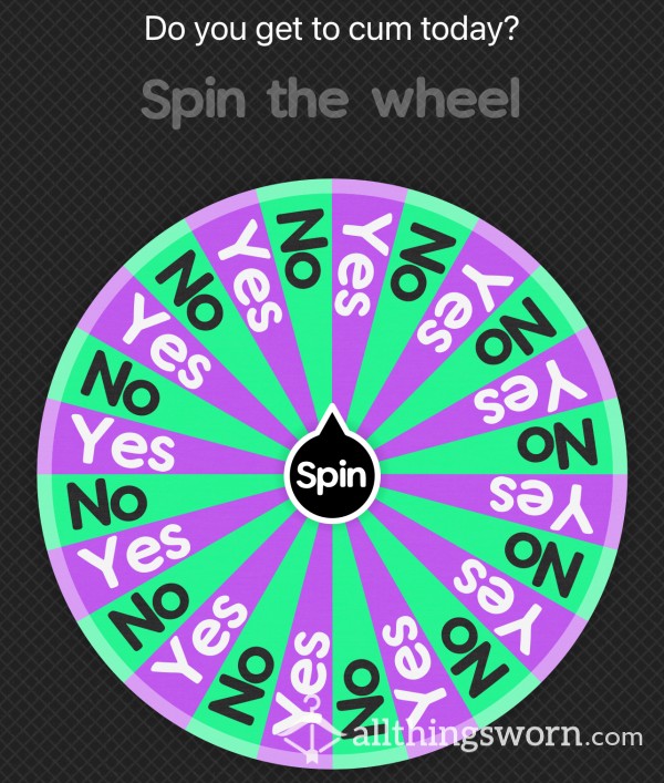 Do You Get To Cum Today? Wheel Spin