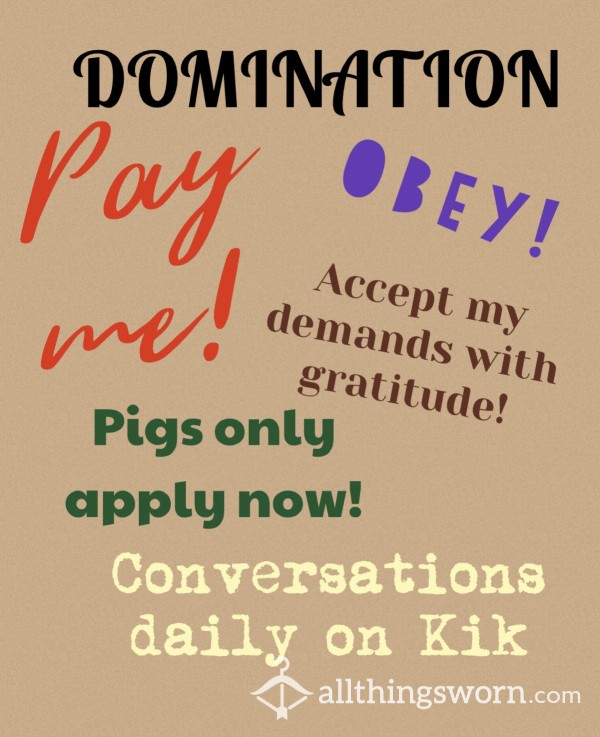 Domination / Pay Pig - Taking My Foul Mood Out On You! 🐖