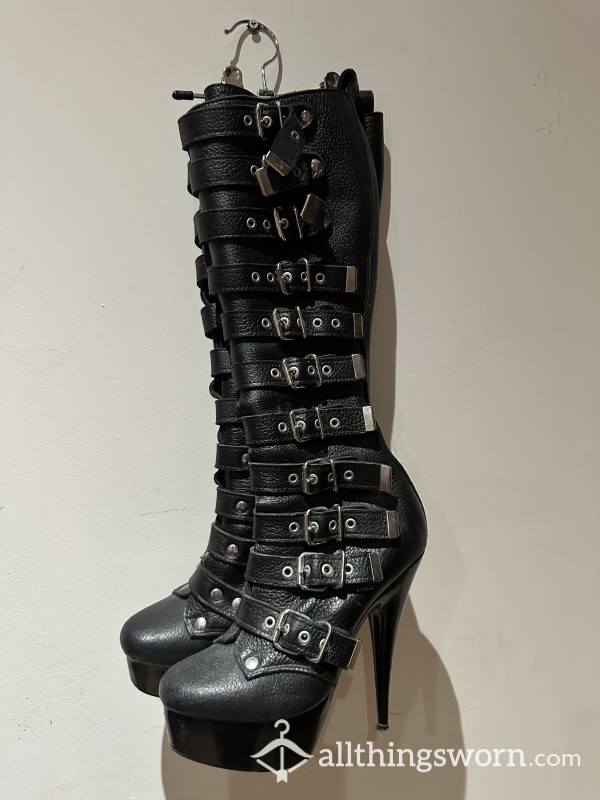 Dominatrix Worn High Heel Pleaser Boots From My Sessions With Slaves!