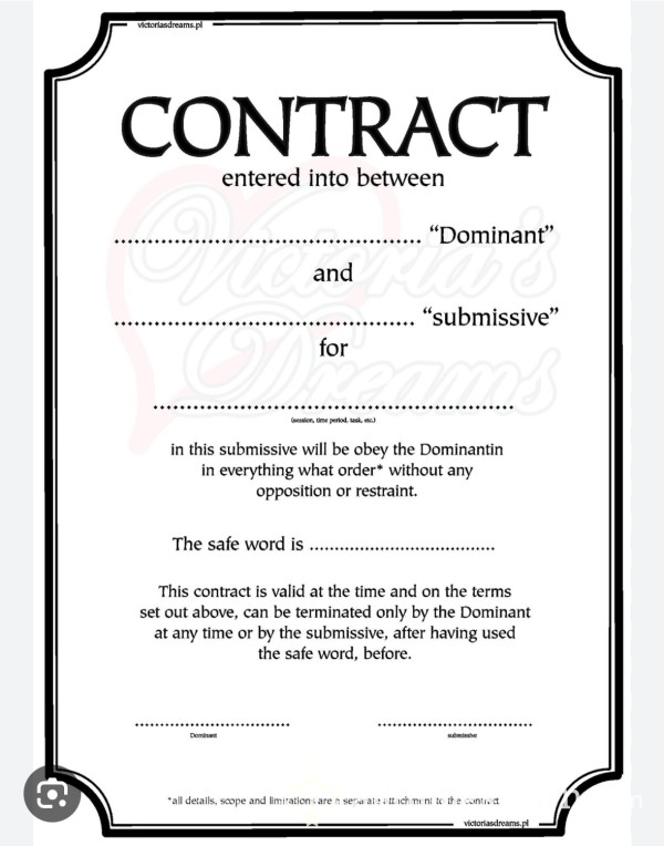 Dom/sub Contract - Be Owned.