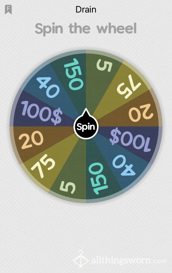 Drain Wheel Spin Game, For You Subs Who Spoiled For Holidays Like They’re Supposed To. Can Be Customized. Let’s Play A Game.