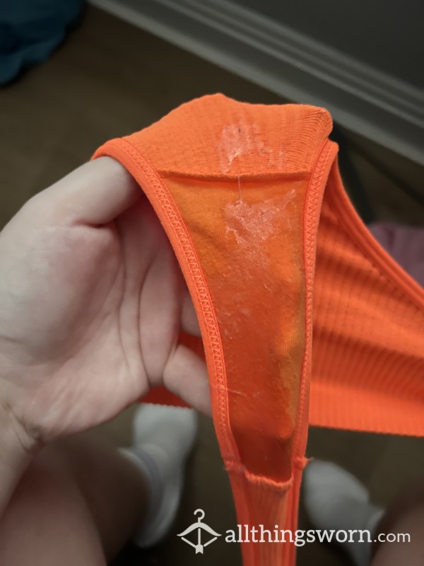 Dripping Wet Neon Orange Panties