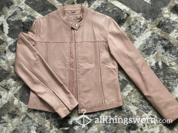 Dusty Pink Leather Jacket