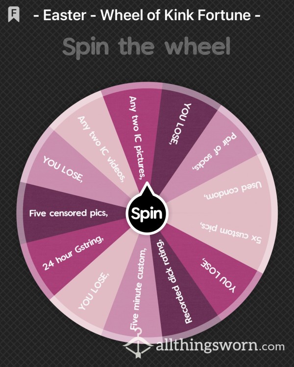 - Wheel Of Kink / Fortune - 🔮 🪄 - RECORDED SPIN - To Guarantee Authenticity! Prizes With The Value Of £30+ DING DONG