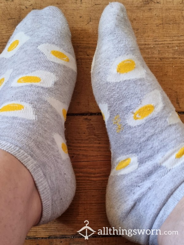 Egg Print Ankle Socks
