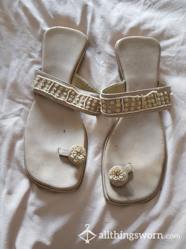 Egyptian Beaded Sandals Size 7