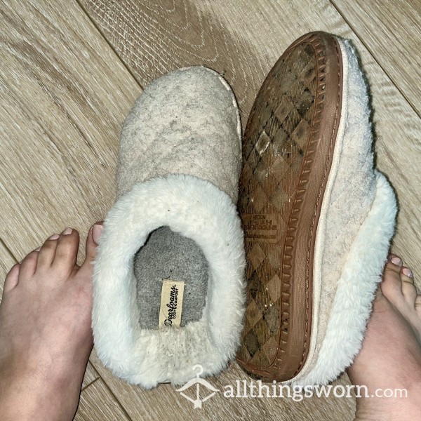 Everyday Well Worn Fuzzy Slippers