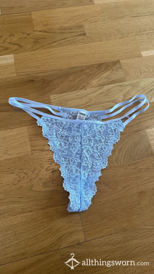 New Super Cute And Sexy Baby Blue Lace Thongs