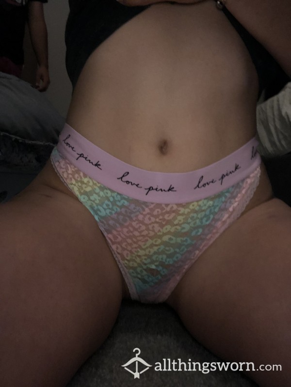 Extremely Well-Loved Lace Pastel Pride Thong From PINK